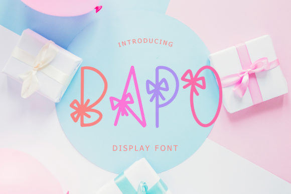 Bapo: A Unique Display Font for Kid-Themed Designs