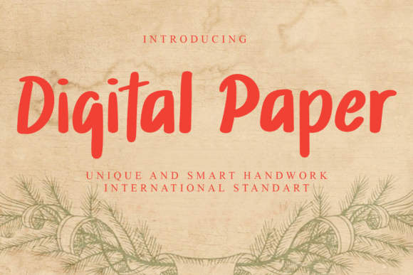 Digital Paper Font for Creative Projects