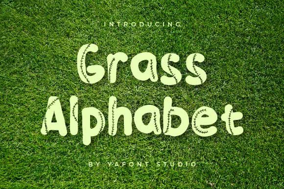 Grass Alphabet: A Sporty Display Font for Dynamic Designs