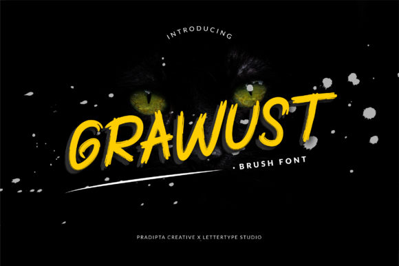 Grawust: A Supercharged Brushed Display Font for Creative Projects