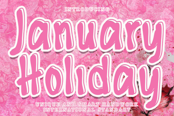 January Holiday: A Unique and Trendy Display Font for Creative Projects