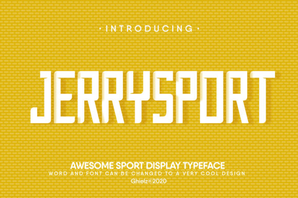JerrySport: A Bold and Athletic Display Font for Versatile Design Projects